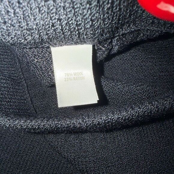 St. John Collection Wool Blend Knit Pull-on Pencil Skirt Black Large - Picture 5 of 6